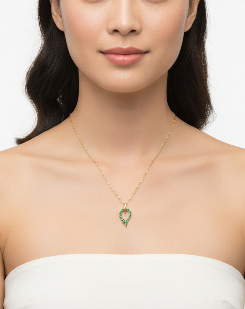 snake pendant necklace, sterling silver necklace, gold plated snake jewelry, green stone necklace, women’s party necklace, wedding jewelry for women, minimalist snake pendant, fine jewelry necklace, unique snake design necklace