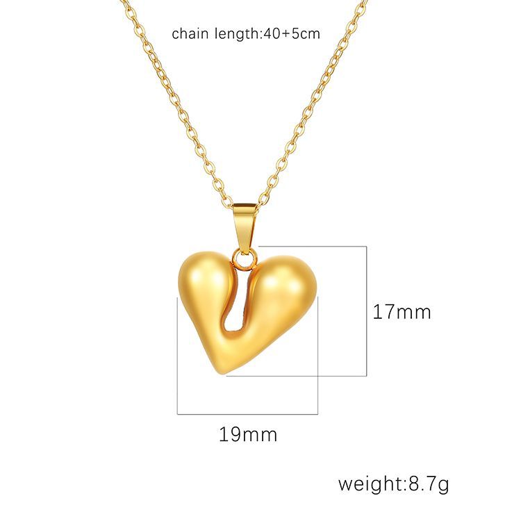 Classic Heart Drop Earrings , 18K Gold Plated Stainless Steel