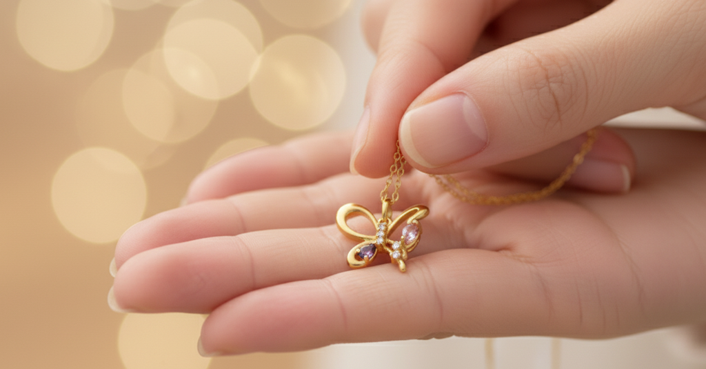 butterfly necklace, 925 sterling silver necklace, gold butterfly pendant, zircon butterfly jewelry, elegant butterfly necklace, women’s gift necklace, gold pendant for women, minimalist necklace women, trendy jewelry 2025, butterfly zircon necklace