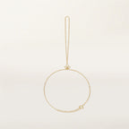 Gold plated 925 sterling silver hand chain bracelet with clover zircon detail and chain link design