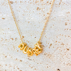 3D bubble name necklace, custom name necklace, stainless steel necklace, gold plated name necklace, silver name necklace, personalized jewelry for women, bubble letter pendant, custom letter necklace, trendy name necklace, high end personalized jewelry