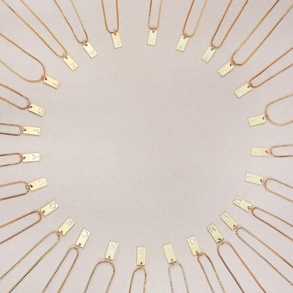 initial pendant necklace, 14K gold necklace, stainless steel letter necklace, custom initial jewelry, silver letter pendant, 10x6mm pendant necklace, minimalist initial necklace, modern letter necklace, personalized jewelry for women, stainless steel necklace