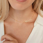 Custom Name Necklace ,Personalized Stainless Steel Letter Pendant ,Initial Name Choker with Link Chain