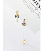 925 sterling silver zircon stud earrings with gold plating (or rhodium plating), minimalist cubic zirconia jewelry