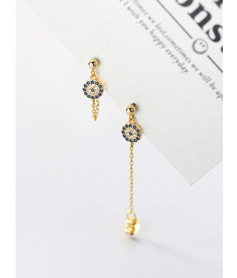 925 sterling silver zircon stud earrings with gold plating (or rhodium plating), minimalist cubic zirconia jewelry