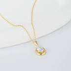 snake pendant necklace, sterling silver necklace, pear cut zircon necklace, gold snake necklace, silver snake jewelry, zircon pendant for women, minimalist pendant necklace, trendy jewelry 2025, elegant gift necklace, unique design necklace