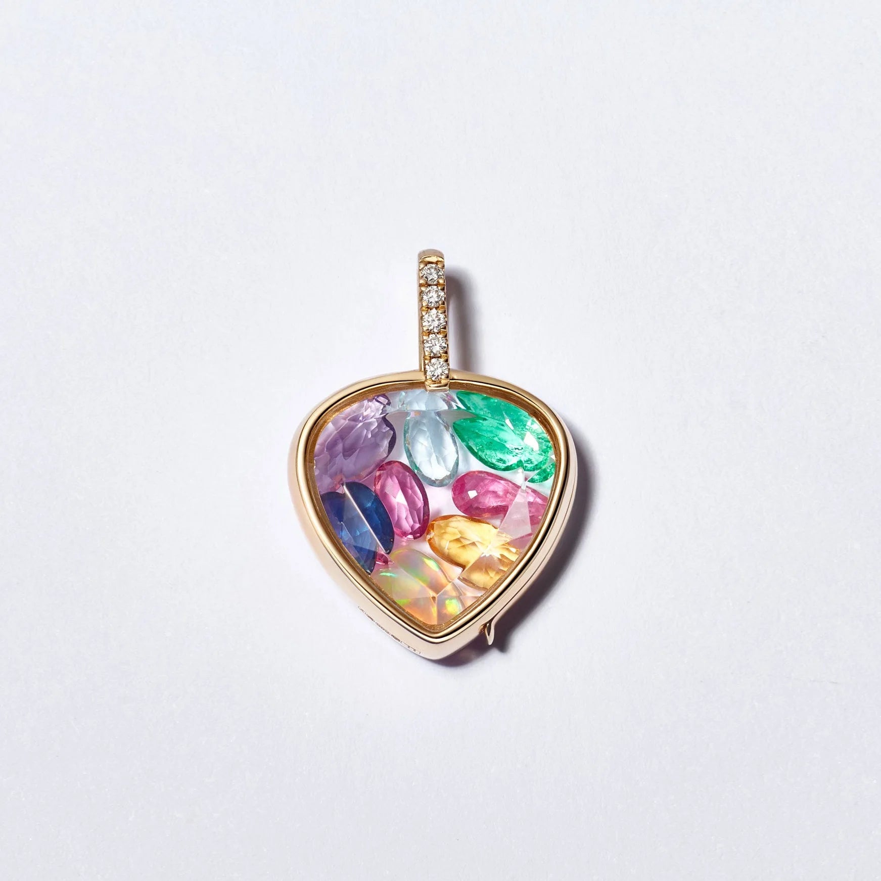 Heart of the ocean stainless steel water drop open pendant necklace for women