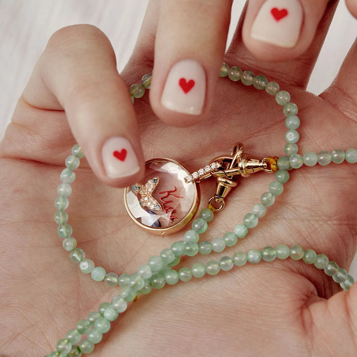 Heart of the ocean stainless steel water drop open pendant necklace for women