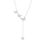 butterfly necklace, sterling silver necklace, gold plated butterfly necklace, rhodium plated necklace, zircon butterfly jewelry, 925 silver pendant, butterfly drop necklace, layered butterfly necklace, delicate silver necklace, women’s trendy jewelry, elegant gift necklace, minimalist pendant necklace