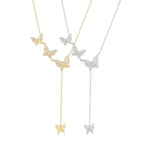 butterfly necklace, sterling silver necklace, gold plated butterfly necklace, rhodium plated necklace, zircon butterfly jewelry, 925 silver pendant, butterfly drop necklace, layered butterfly necklace, delicate silver necklace, women’s trendy jewelry, elegant gift necklace, minimalist pendant necklace