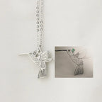 Personalized kids drawing necklace made from children’s artwork in stainless steel
