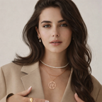 Personalized stainless steel monogram name necklace with custom initial pendant