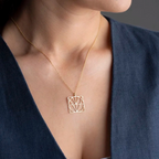 Personalized stainless steel name necklace with custom letters