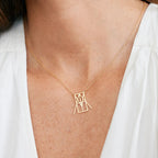 Personalized stainless steel name necklace with custom letters