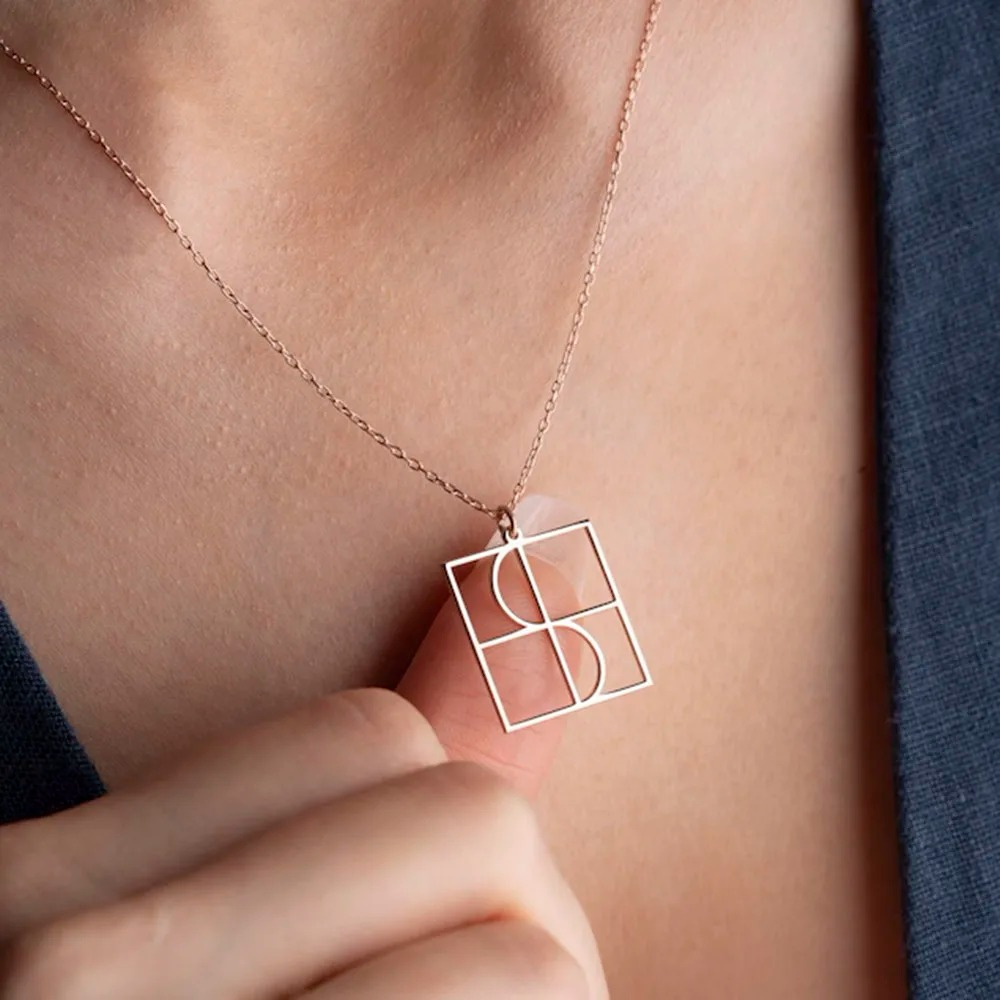 Personalized stainless steel name necklace with custom letters