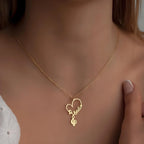 Personalized stainless steel treble clef name necklace with custom name2