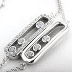 925 sterling silver double move buckle bracelet for women, adjustable chain bracelet in silver finish