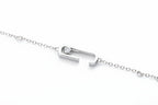 925 sterling silver move style chain bracelet for women, no stone, minimalist chain bracelet, white finish