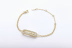 “925 sterling silver move stone bracelet with clear zircon, adjustable women’s bracelet in silver, gold and rose gold”