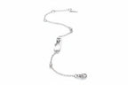925 sterling silver move style chain bracelet for women, no stone, minimalist chain bracelet, white finish
