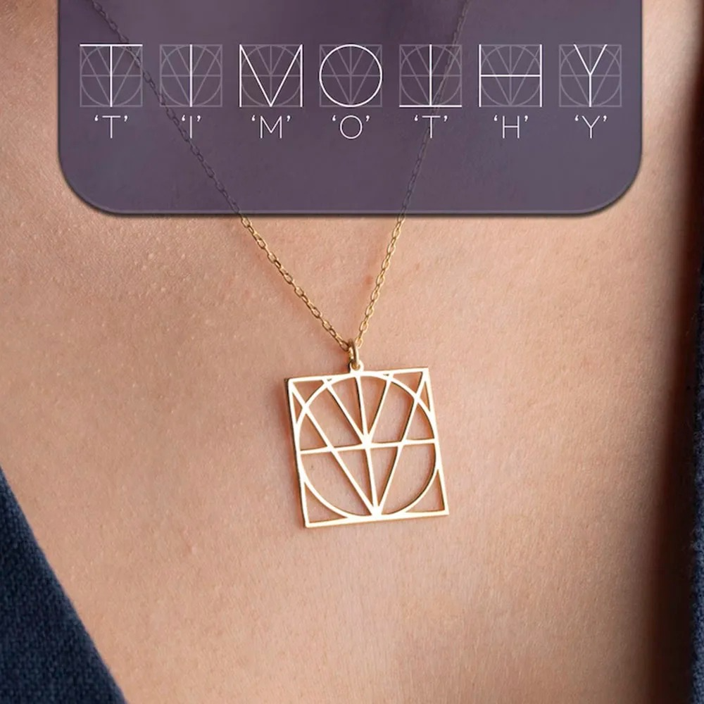 Personalized stainless steel name necklace with custom letters