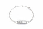 “925 sterling silver move stone bracelet with clear zircon, adjustable women’s bracelet in silver, gold and rose gold”