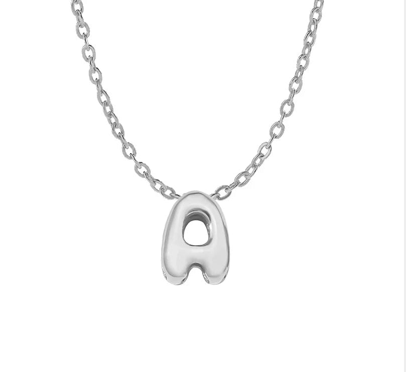 3D bubble name necklace, custom name necklace, stainless steel necklace, gold plated name necklace, silver name necklace, personalized jewelry for women, bubble letter pendant, custom letter necklace, trendy name necklace, high end personalized jewelry