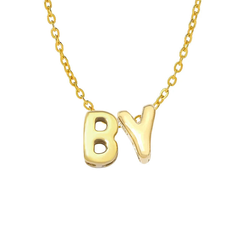 3D bubble name necklace, custom name necklace, stainless steel necklace, gold plated name necklace, silver name necklace, personalized jewelry for women, bubble letter pendant, custom letter necklace, trendy name necklace, high end personalized jewelry