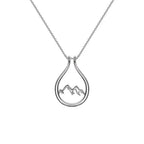 925 sterling silver adjustable ring holder necklace with heart-shaped pendant